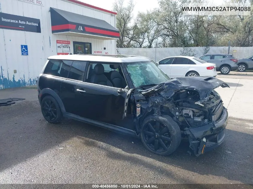 2010 Mini Cooper S Clubman VIN: WMWMM3C52ATP94088 Lot: 40456850