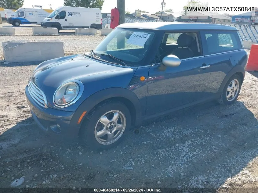 2010 Mini Cooper Clubman VIN: WMWML3C57ATX50848 Lot: 40458214