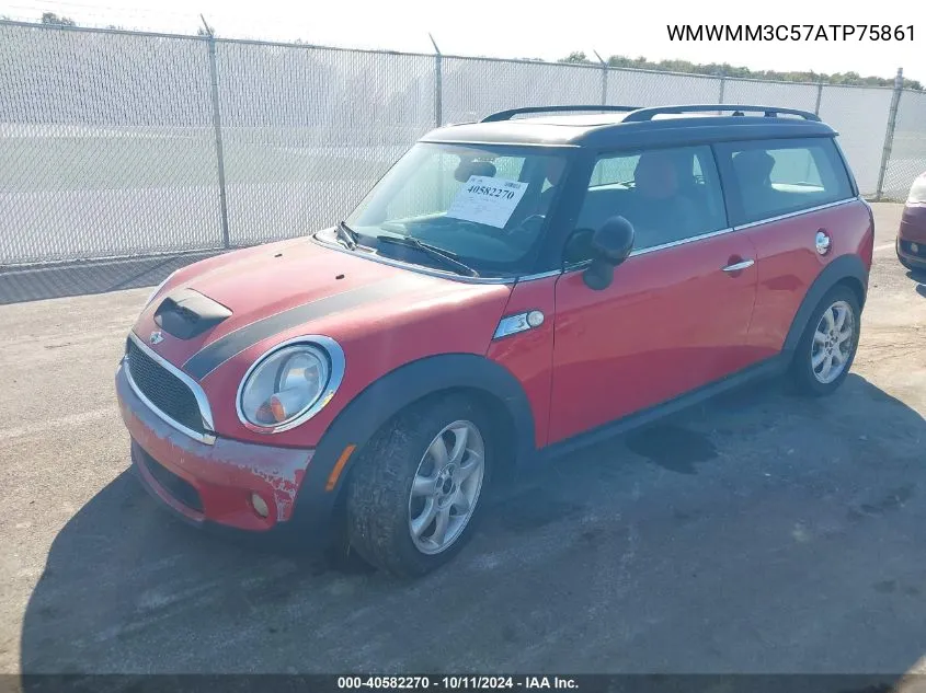 2010 Mini Cooper S Clubman VIN: WMWMM3C57ATP75861 Lot: 40582270