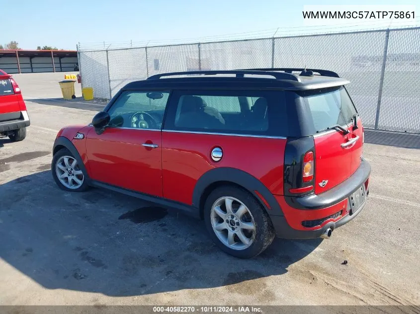 2010 Mini Cooper S Clubman VIN: WMWMM3C57ATP75861 Lot: 40582270