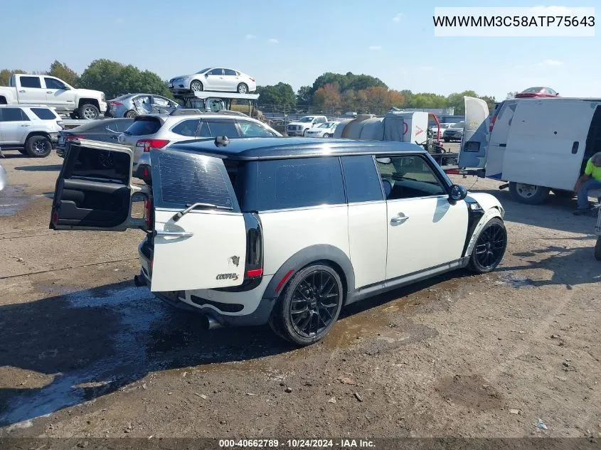 2010 Mini Cooper S Clubman VIN: WMWMM3C58ATP75643 Lot: 40662789