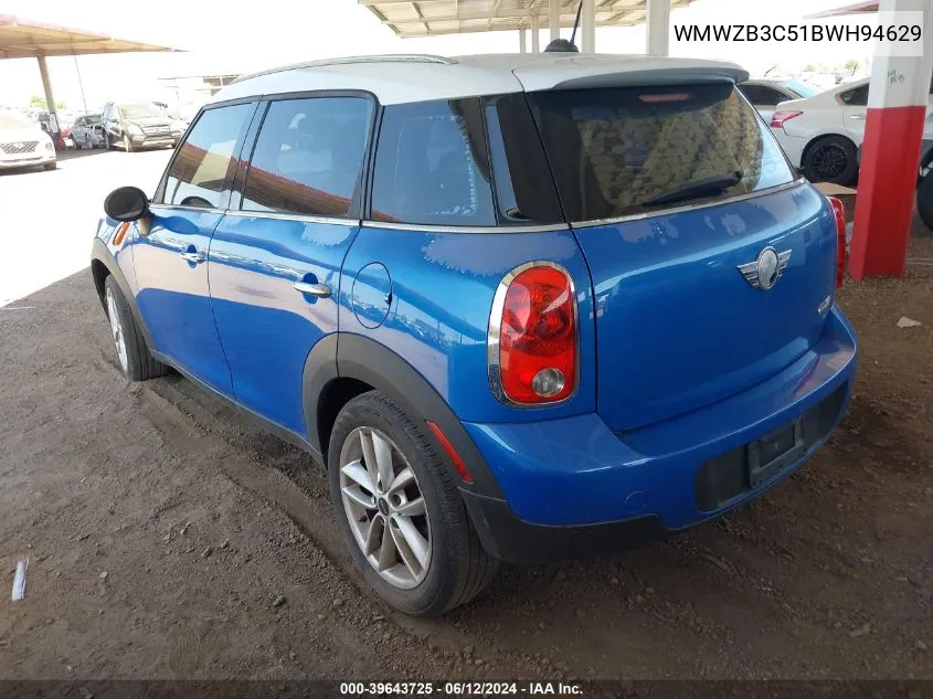 WMWZB3C51BWH94629 2011 Mini Cooper Countryman