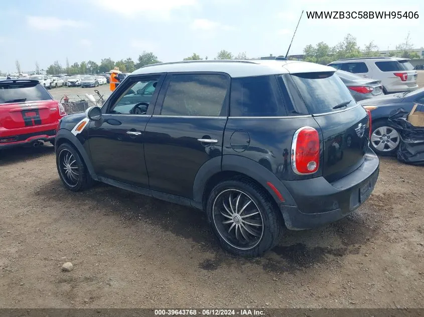 2011 Mini Cooper Countryman VIN: WMWZB3C58BWH95406 Lot: 39643768