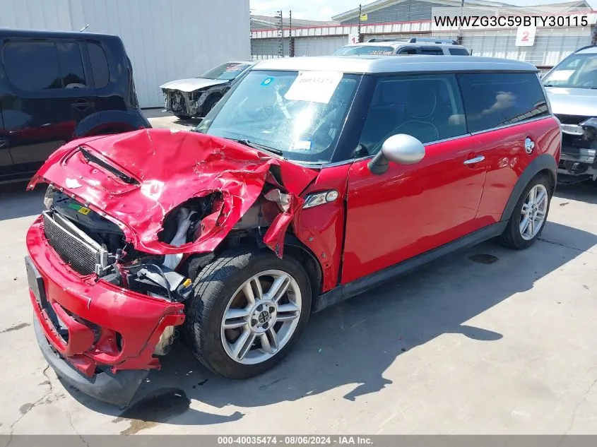 WMWZG3C59BTY30115 2011 Mini Cooper S Clubman