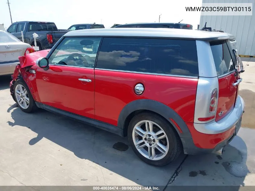 WMWZG3C59BTY30115 2011 Mini Cooper S Clubman