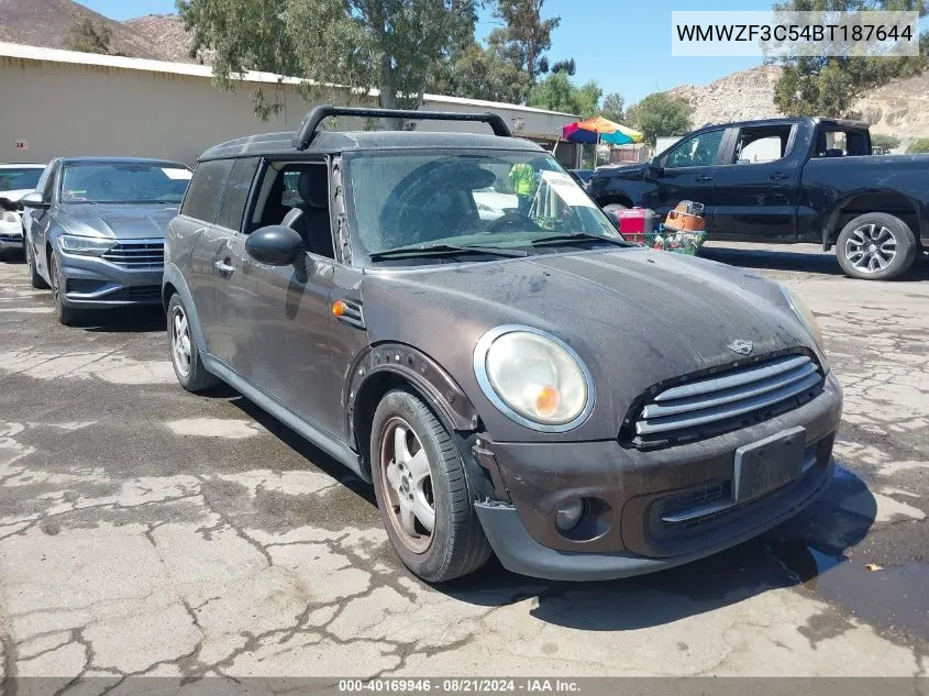 WMWZF3C54BT187644 2011 Mini Cooper Clubman