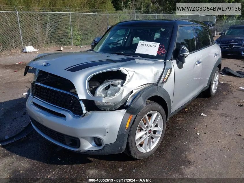 2011 Mini Cooper S Countryman VIN: WMWZC3C54BWL79136 Lot: 40352619