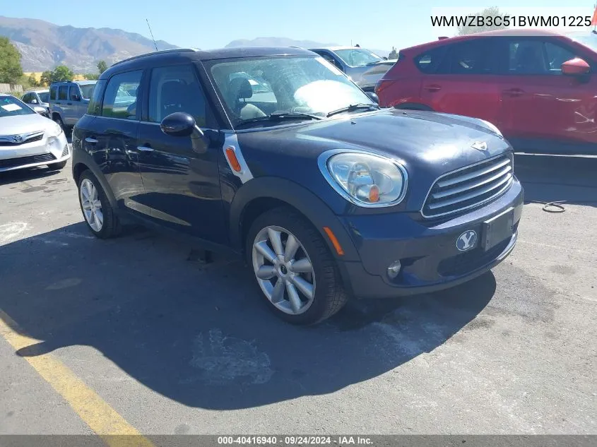 2011 Mini Cooper Countryman Countryman VIN: WMWZB3C51BWM01225 Lot: 40416940