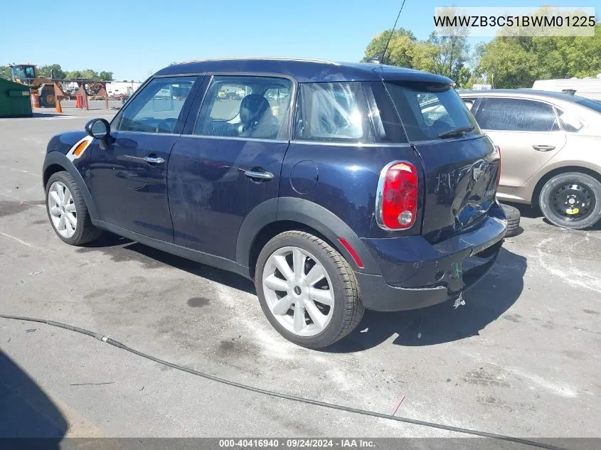 2011 Mini Cooper Countryman Countryman VIN: WMWZB3C51BWM01225 Lot: 40416940