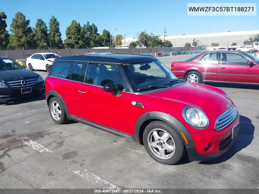 2011 Mini Cooper Clubman VIN: WMWZF3C57BT188271 Lot: 40472867