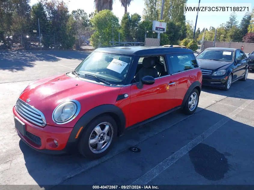 2011 Mini Cooper Clubman VIN: WMWZF3C57BT188271 Lot: 40472867