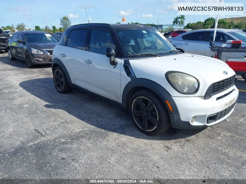 2011 Mini Cooper S Countryman S Countryman VIN: WMWZC3C57BWH98133 Lot: 40474368