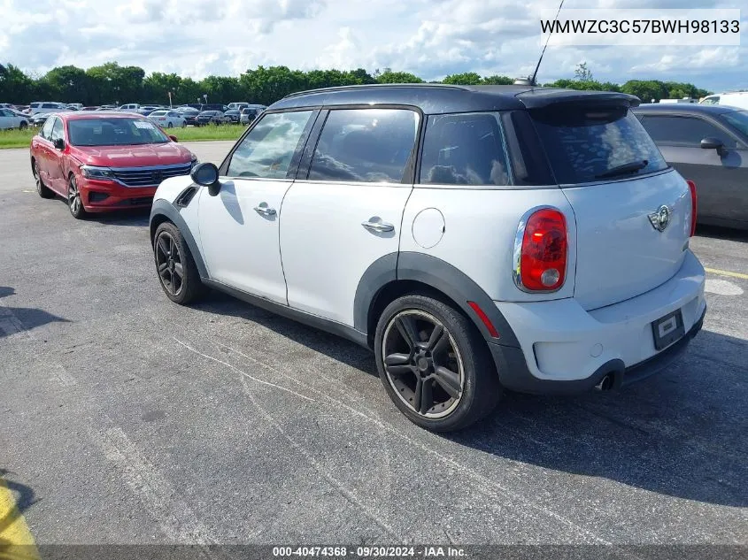 2011 Mini Cooper S Countryman S Countryman VIN: WMWZC3C57BWH98133 Lot: 40474368