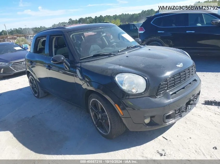 2011 Mini Cooper S Countryman VIN: WMWZC3C56BWM25792 Lot: 40557215