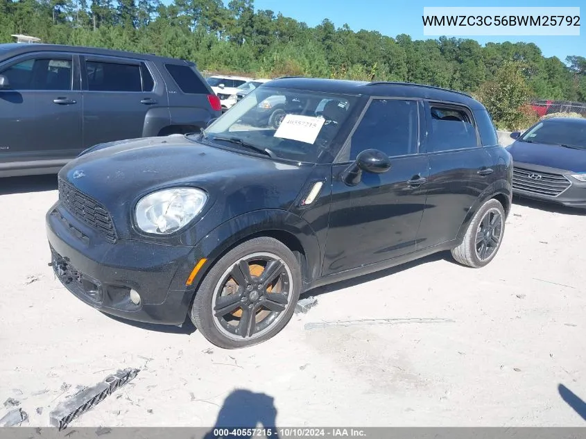 2011 Mini Cooper S Countryman VIN: WMWZC3C56BWM25792 Lot: 40557215