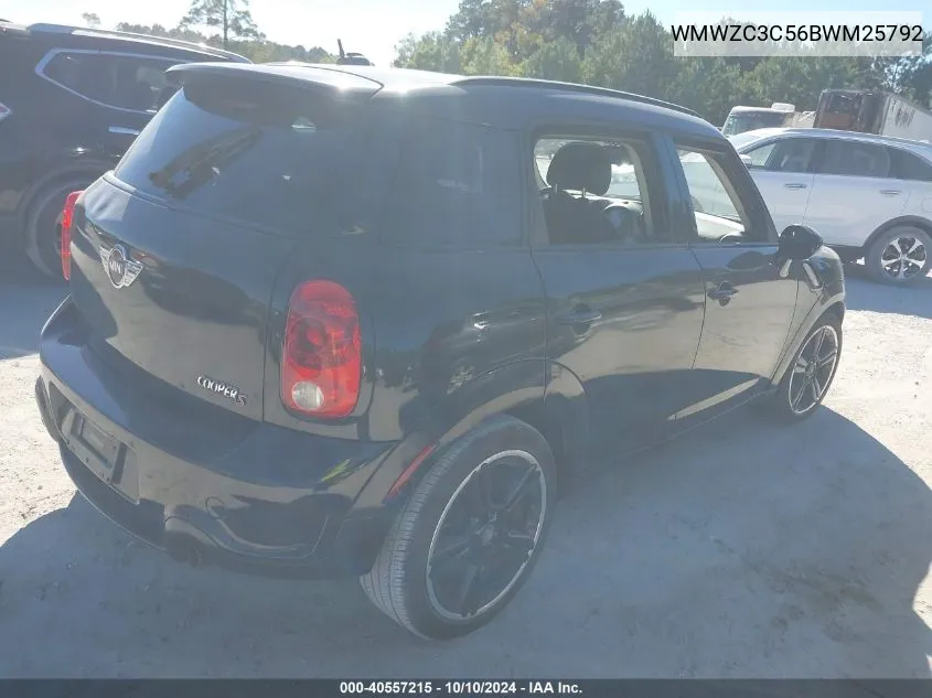 2011 Mini Cooper S Countryman VIN: WMWZC3C56BWM25792 Lot: 40557215