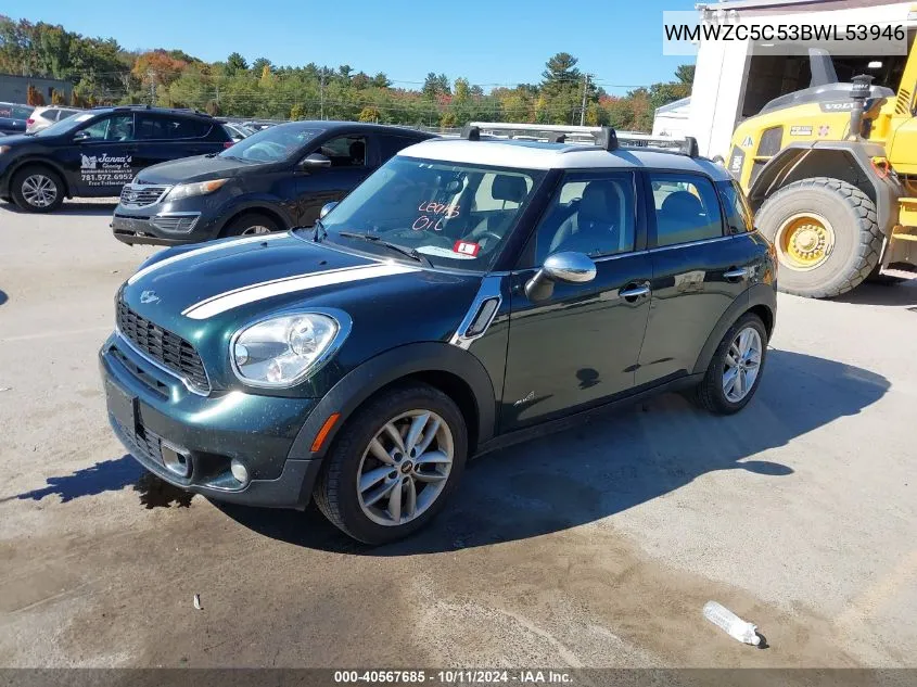 2011 Mini Cooper S Countryman VIN: WMWZC5C53BWL53946 Lot: 40567685