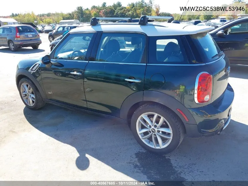 2011 Mini Cooper S Countryman VIN: WMWZC5C53BWL53946 Lot: 40567685