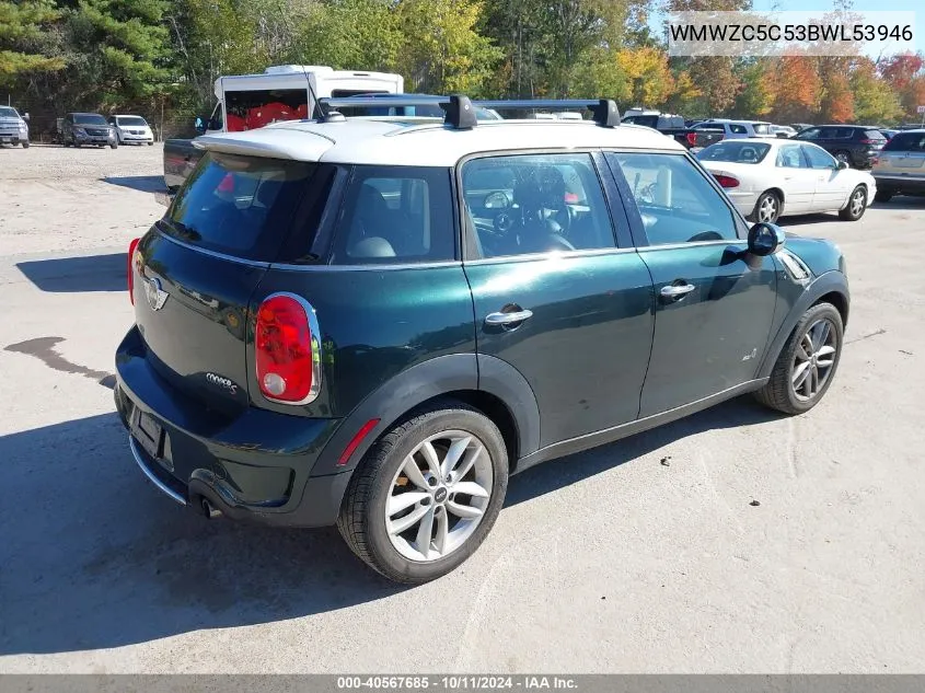 2011 Mini Cooper S Countryman VIN: WMWZC5C53BWL53946 Lot: 40567685