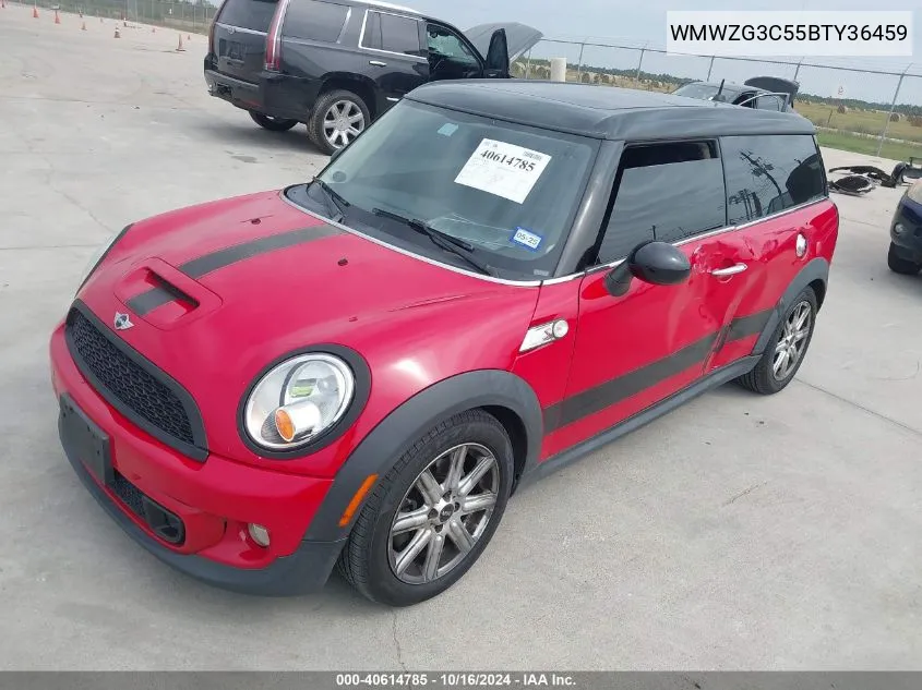 2011 Mini Cooper S Clubman VIN: WMWZG3C55BTY36459 Lot: 40614785