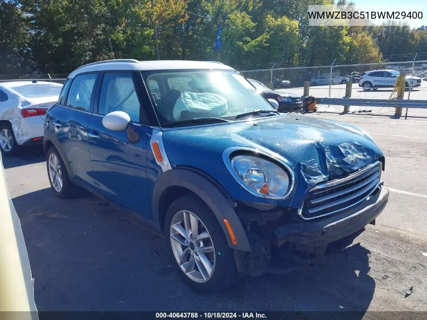 2011 Mini Cooper Countryman VIN: WMWZB3C51BWM29400 Lot: 40643788