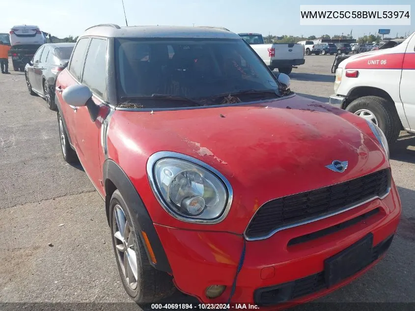 2011 Mini Cooper S Countryman VIN: WMWZC5C58BWL53974 Lot: 40691894