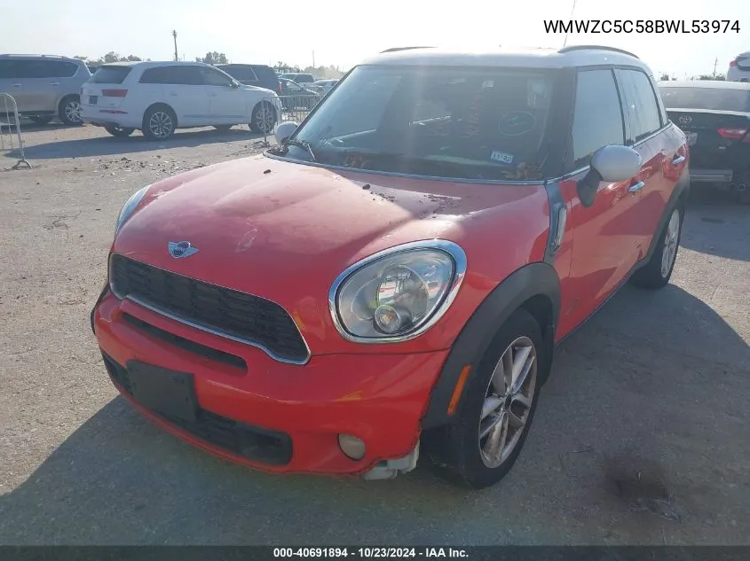 2011 Mini Cooper S Countryman VIN: WMWZC5C58BWL53974 Lot: 40691894