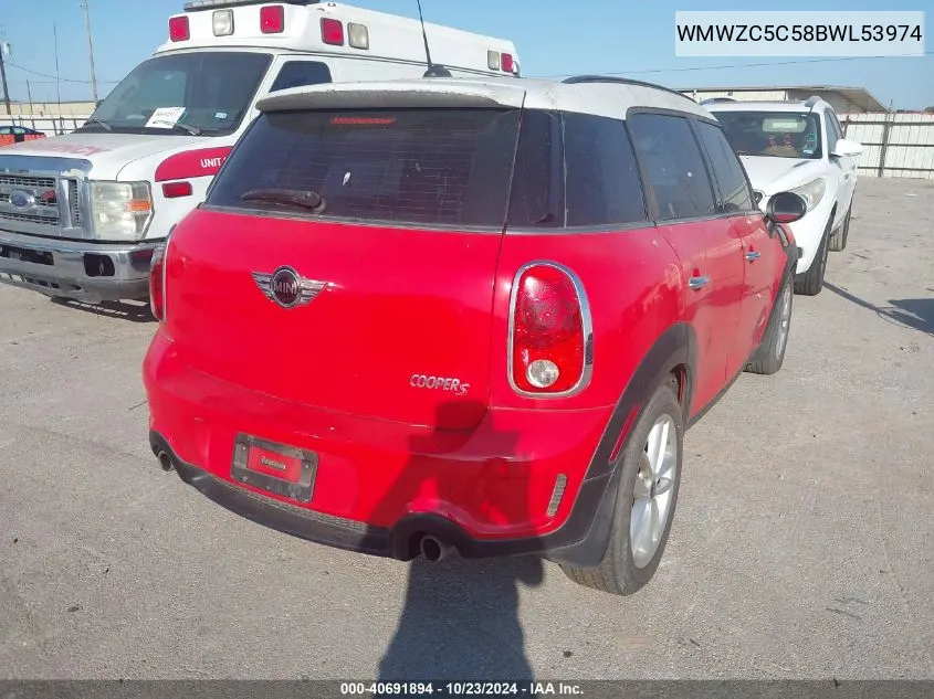 2011 Mini Cooper S Countryman VIN: WMWZC5C58BWL53974 Lot: 40691894