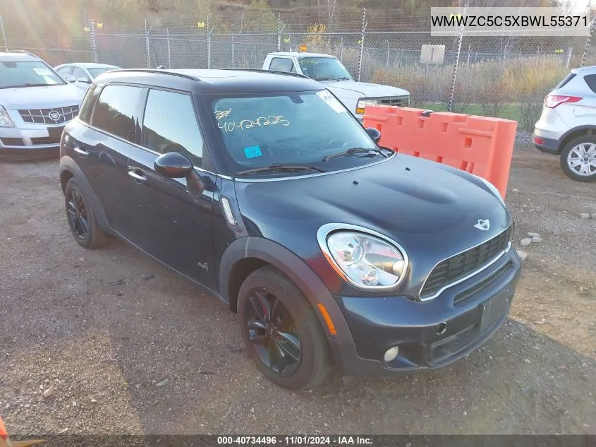 2011 Mini Cooper S Countryman VIN: WMWZC5C5XBWL55371 Lot: 40734496