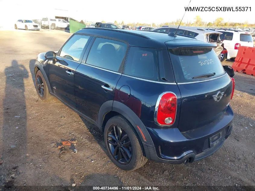 2011 Mini Cooper S Countryman VIN: WMWZC5C5XBWL55371 Lot: 40734496