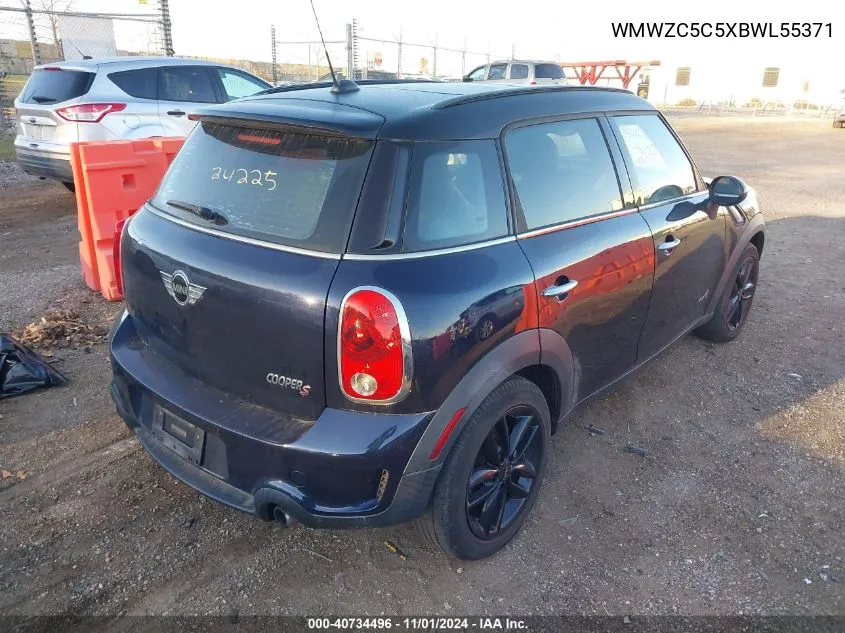 2011 Mini Cooper S Countryman VIN: WMWZC5C5XBWL55371 Lot: 40734496