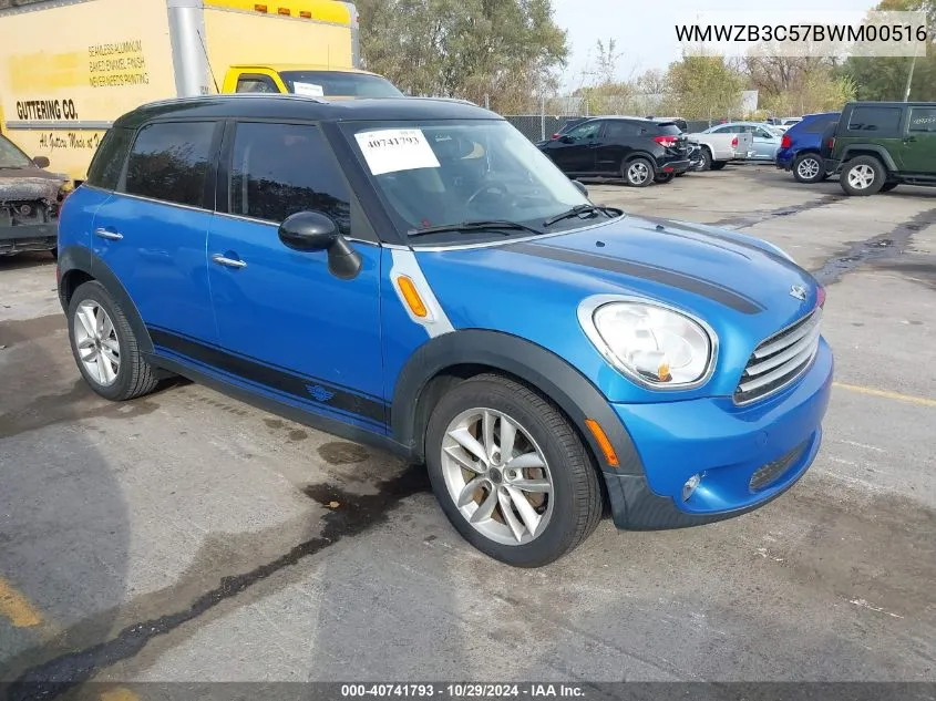 2011 Mini Cooper Countryman VIN: WMWZB3C57BWM00516 Lot: 40741793