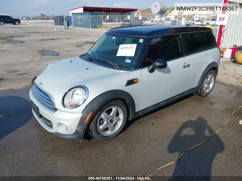 2011 Mini Cooper Clubman VIN: WMWZF3C59BT188367 Lot: 40755351