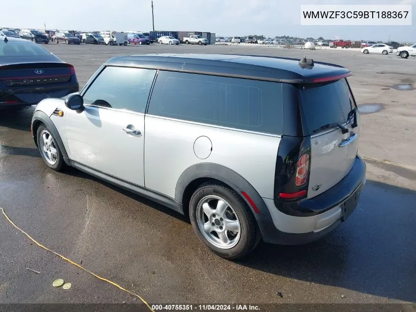 2011 Mini Cooper Clubman VIN: WMWZF3C59BT188367 Lot: 40755351