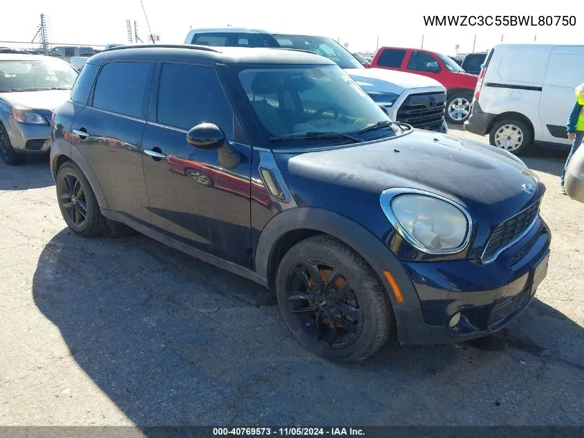 2011 Mini Cooper S Countryman VIN: WMWZC3C55BWL80750 Lot: 40769573