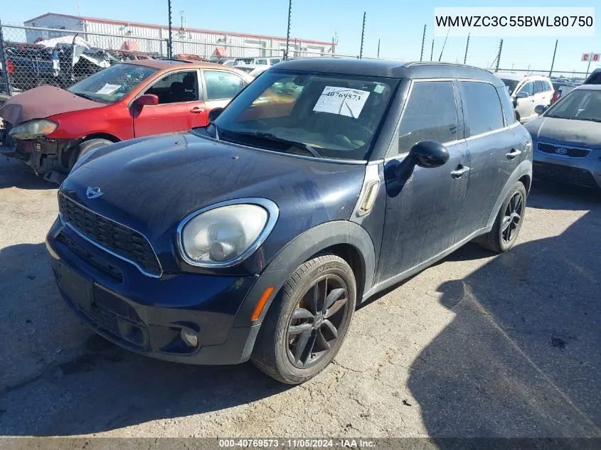 2011 Mini Cooper S Countryman VIN: WMWZC3C55BWL80750 Lot: 40769573