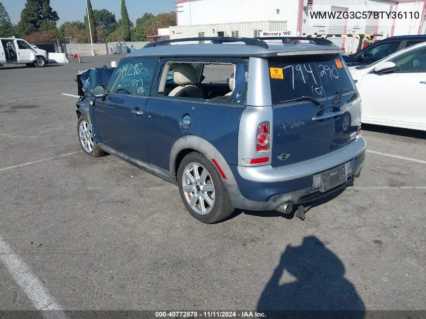 2011 Mini Cooper S Clubman S Clubman VIN: WMWZG3C57BTY36110 Lot: 40772878