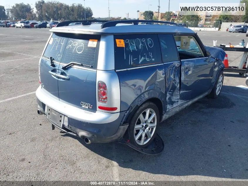 2011 Mini Cooper S Clubman S Clubman VIN: WMWZG3C57BTY36110 Lot: 40772878