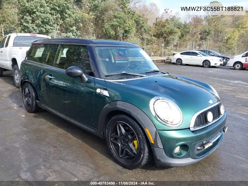 2011 Mini Cooper Clubman VIN: WMWZF3C55BT188821 Lot: 40783498