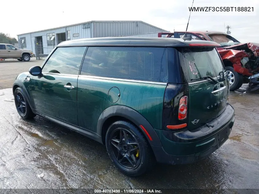 2011 Mini Cooper Clubman VIN: WMWZF3C55BT188821 Lot: 40783498