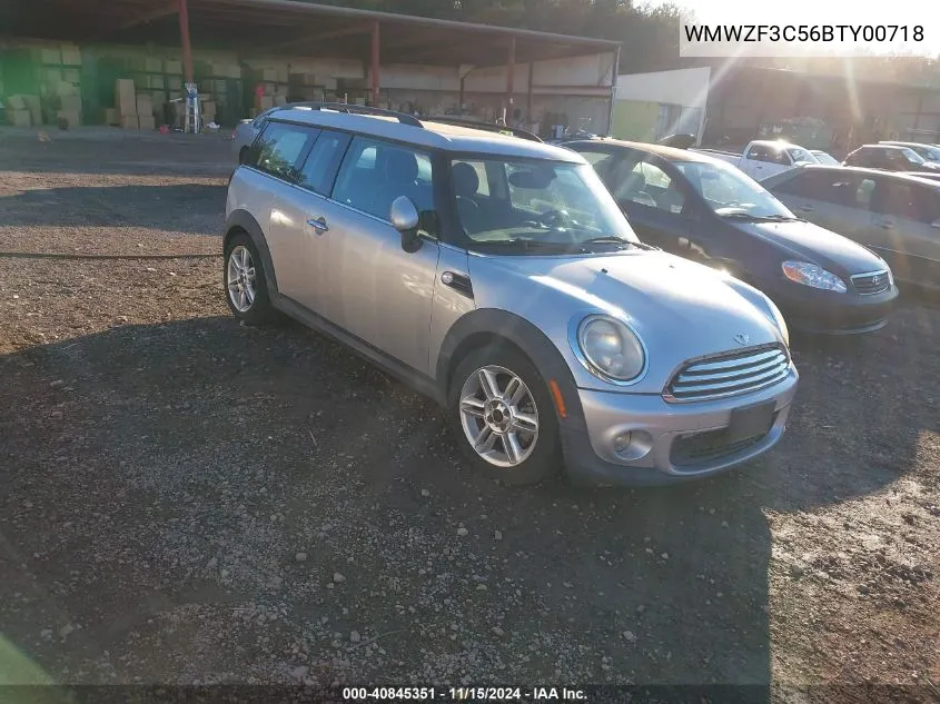 2011 Mini Cooper Clubman VIN: WMWZF3C56BTY00718 Lot: 40845351