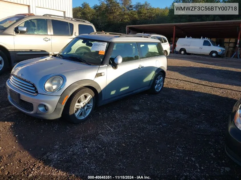 2011 Mini Cooper Clubman VIN: WMWZF3C56BTY00718 Lot: 40845351