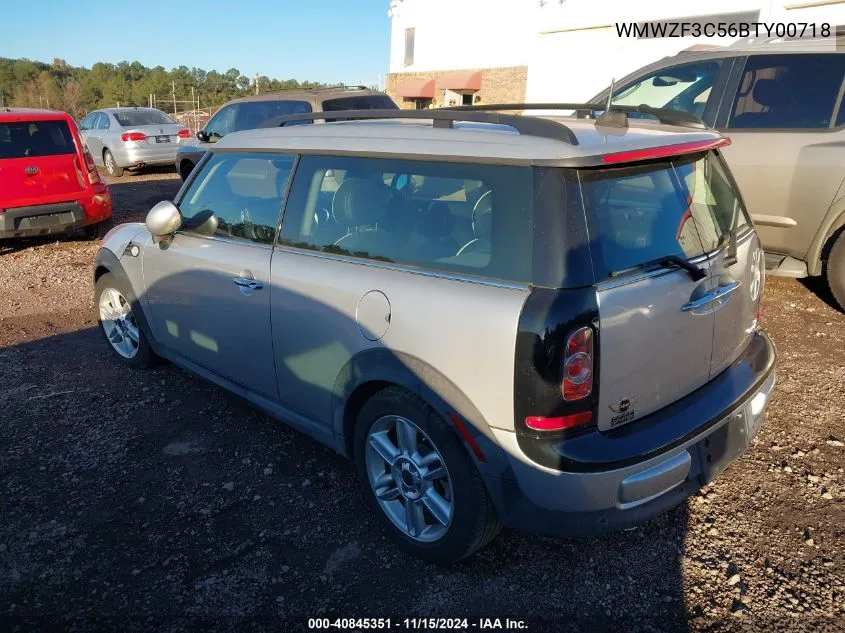 2011 Mini Cooper Clubman VIN: WMWZF3C56BTY00718 Lot: 40845351