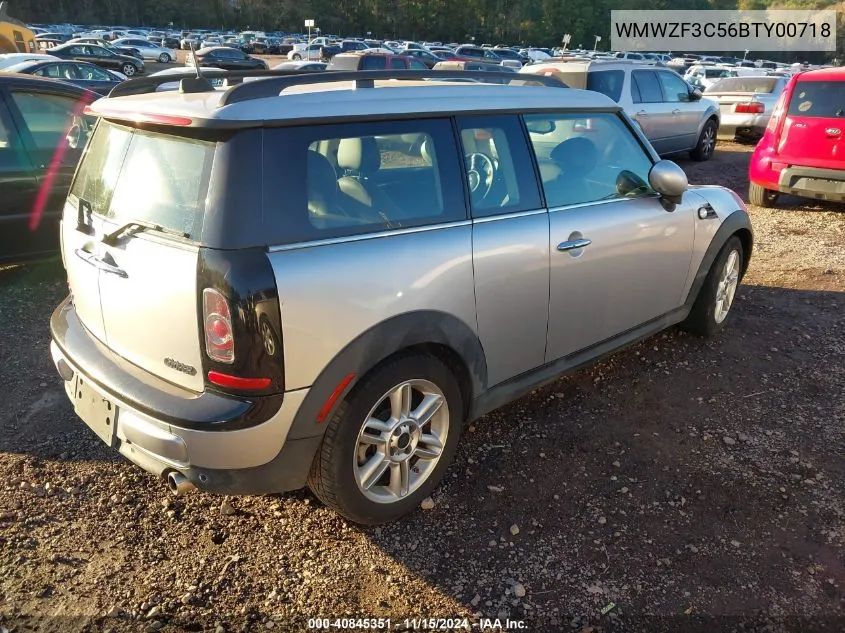 2011 Mini Cooper Clubman VIN: WMWZF3C56BTY00718 Lot: 40845351