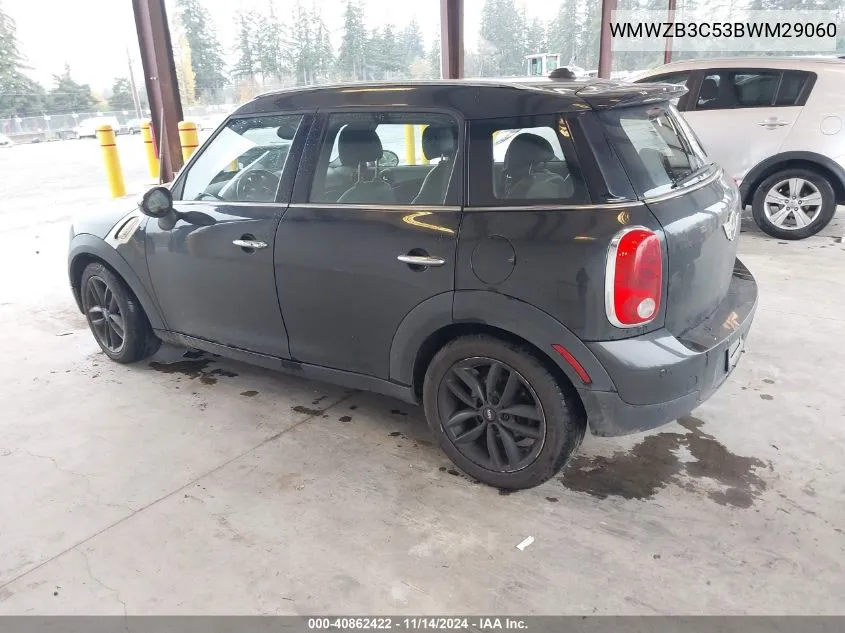 2011 Mini Cooper Countryman VIN: WMWZB3C53BWM29060 Lot: 40862422