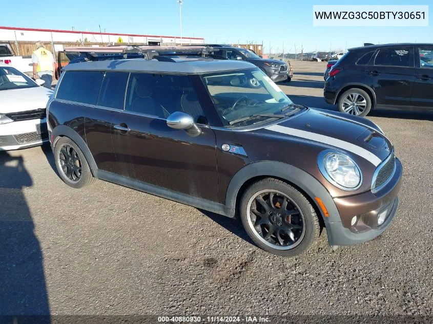 2011 Mini Cooper S Clubman VIN: WMWZG3C50BTY30651 Lot: 40880930