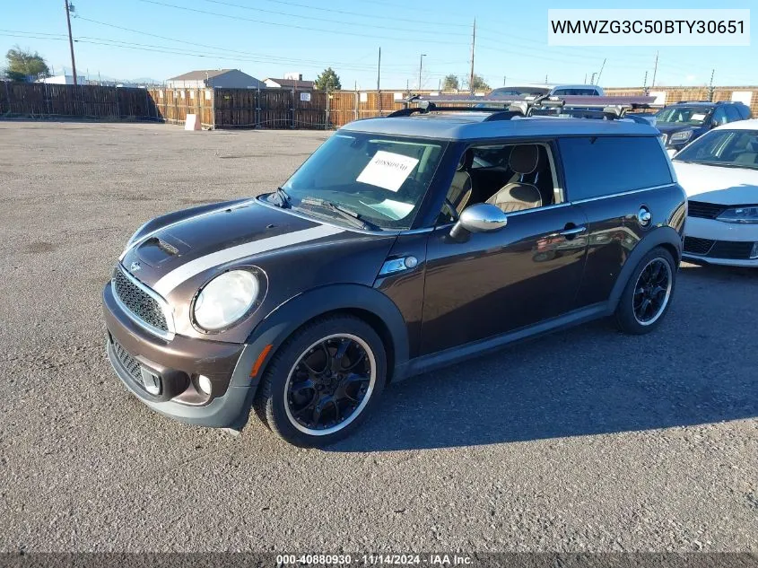 2011 Mini Cooper S Clubman VIN: WMWZG3C50BTY30651 Lot: 40880930