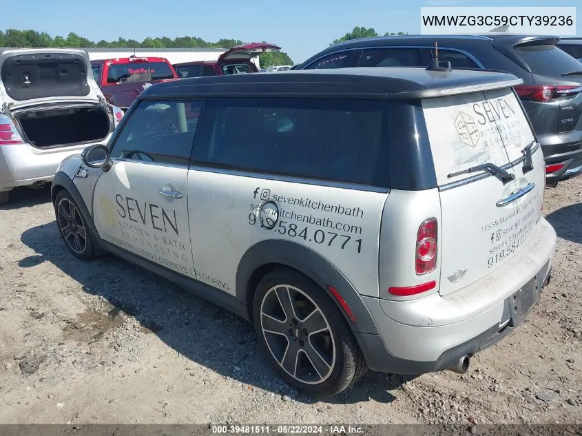 2012 Mini Cooper S Clubman VIN: WMWZG3C59CTY39236 Lot: 39481511