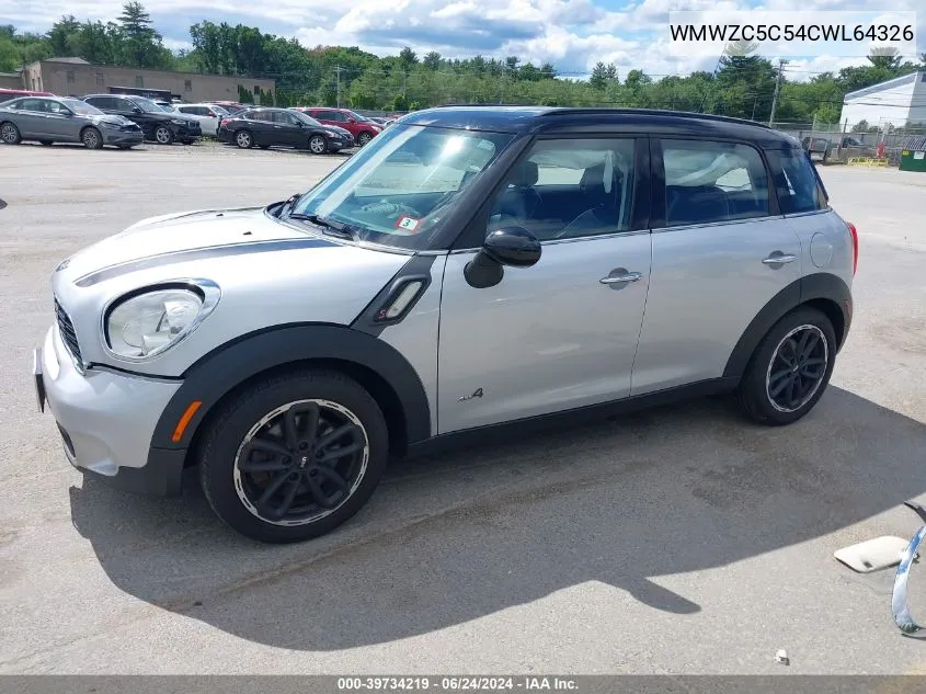 2012 Mini Cooper S Countryman VIN: WMWZC5C54CWL64326 Lot: 39734219