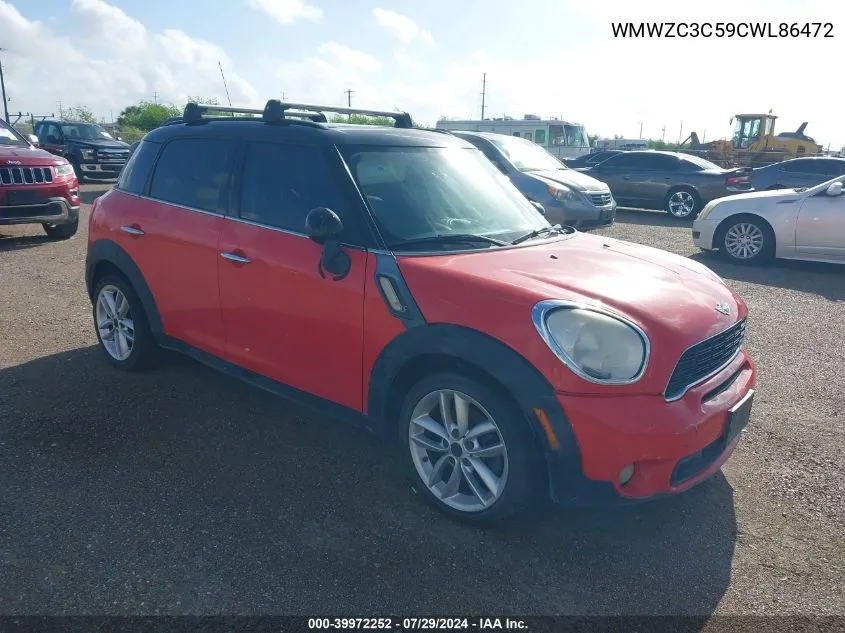 2012 Mini Cooper S Countryman VIN: WMWZC3C59CWL86472 Lot: 39972252